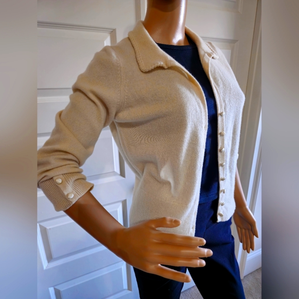 Margaret O'Leary 100% Cashmere Cardigan Size M